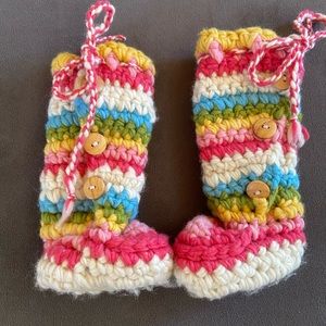 Chibella Chunky Knit Infant Boots size 3